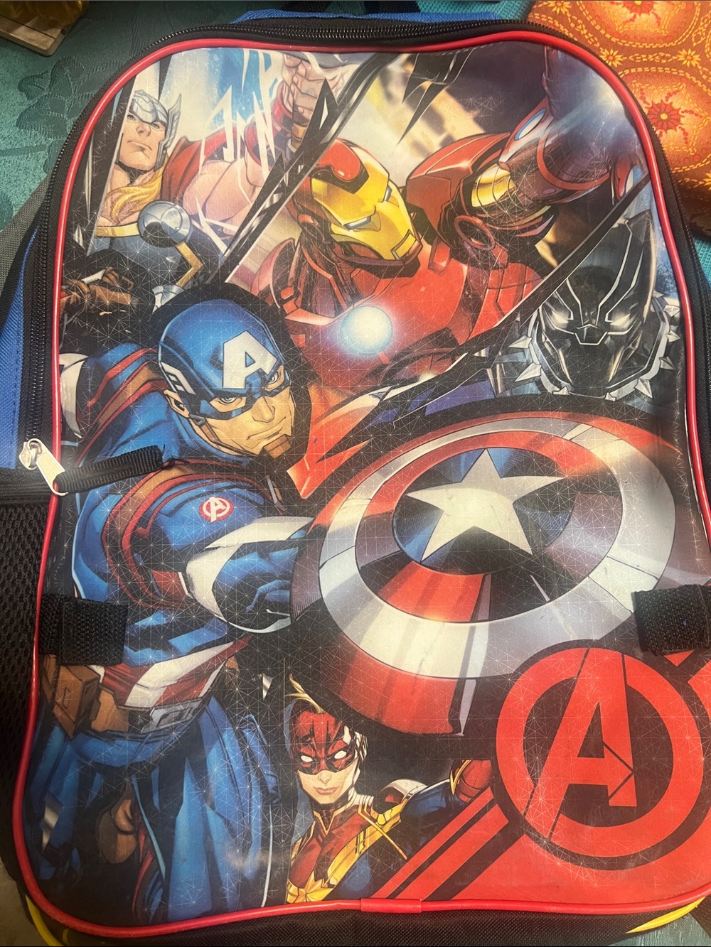Marvel Avengers Graphic Backpack in Red, Blue, Black